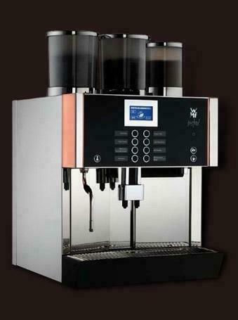 WMF Bistro espresso dubbele molen met cacao en stoompijp, Witgoed en Apparatuur, Koffiezetapparaten, Koffiebonen, Zo goed als nieuw