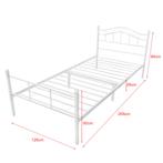 Metalen bedframe twijfelaar incl. bedbodem 120x200 cm wit, Huis en Inrichting, Slaapkamer | Bedden, Verzenden, Nieuw
