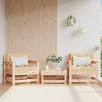 vidaXL Tuinstoelen 2 st met kussens massief grenenhout, Tuin en Terras, Tuinsets en Loungesets, Verzenden, Nieuw, Tuinset