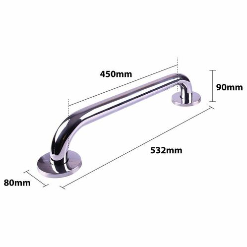 Handgreep RVS met gepolijste afwerking | Lengte: 53 cm | Wan, Huis en Inrichting, Badkamer | Badtextiel en Accessoires, Ophalen of Verzenden