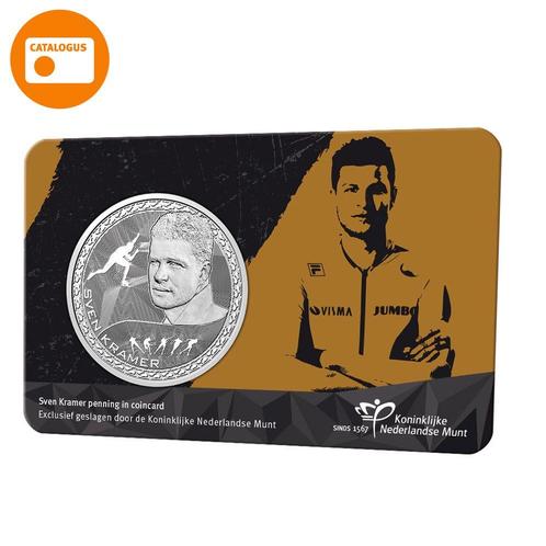 Sven Kramer penning in coincard, Postzegels en Munten, Munten | Nederland, Verzenden