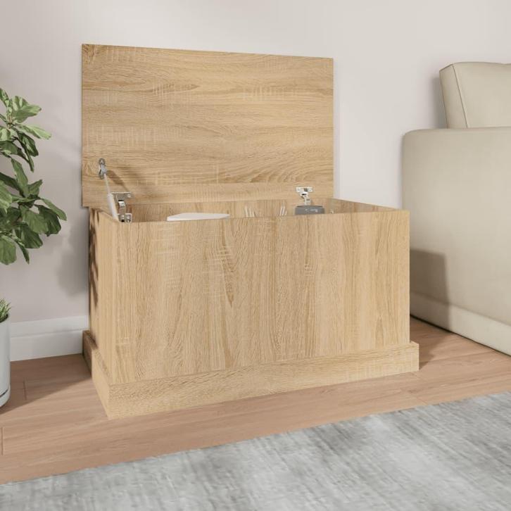 vidaXL Opbergbox Sonoma Eiken 70x40x38 cm Bewerkt Hout, Huis en Inrichting, Woonaccessoires | Kisten, Nieuw, Verzenden