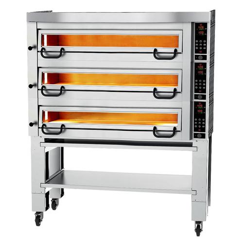 GGM Gastro | Elektrische pizzaoven Power - 9+9+9x 34cm - |, Witgoed en Apparatuur, Afzuigkappen, Inbouw, 400 tot 600 m³ per uur