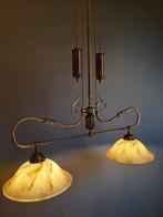 Hangende plafondlamp - Bibliotheeklamp - Katrollamp - Glas,