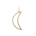 18 Krt. Gouden hanger van een maan met zirconia (geelgoud), Ophalen of Verzenden, Gebruikt, Goud, Overige merken