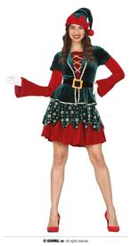Kerst Elf Kostuum Fluweel Dames, Nieuw, Ophalen of Verzenden