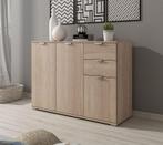 Dressoir Adita 3 - Licht eiken - 107 cm - Kast, Huis en Inrichting, Kasten | Dressoirs, Nieuw, 25 tot 50 cm, 100 tot 150 cm, Modern