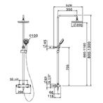 Regendoucheset Huber 20 Cm Met Handdouche, Ophalen of Verzenden, Nieuw