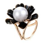 Fako Bijoux® - Sjaalklem - Bloem Met Parel - 30x35mm -, Sieraden, Tassen en Uiterlijk, Broches, Verzenden, Nieuw