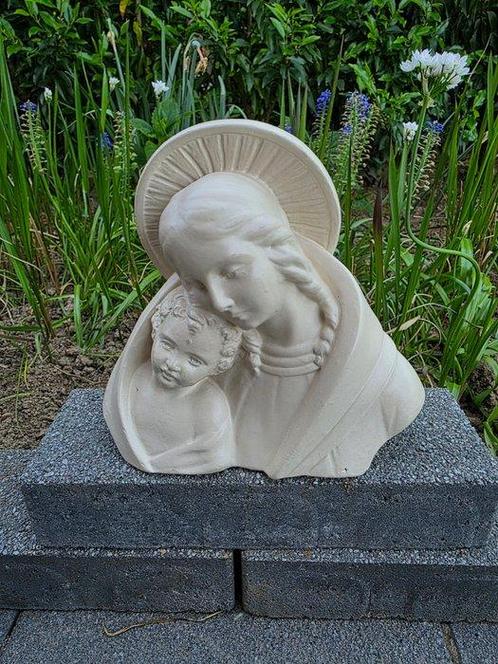Guelfi - nr 150 - Beeld, Buste Maria en Jezus - 20 cm - Gips, Antiek en Kunst, Antiek | Boeken en Bijbels
