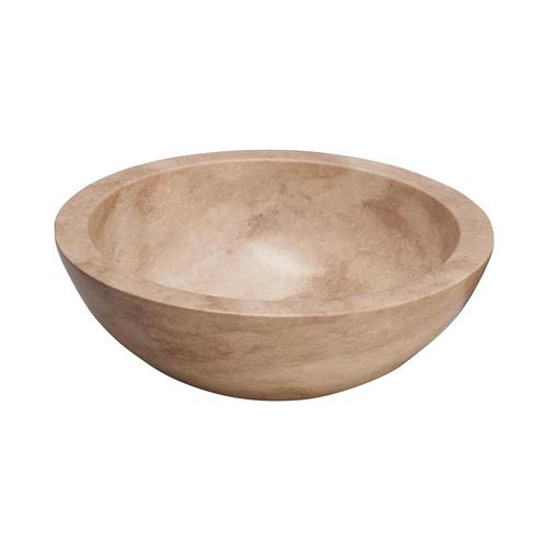 Waskom Forzalaqua Roma Travertin Rond Gezoet 40x15 cm, Doe-het-zelf en Verbouw, Sanitair, Overige typen, Nieuw, Ophalen of Verzenden