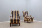 Frama - Fauteuil - Hout, stof - Een paar hoge rugstoelen