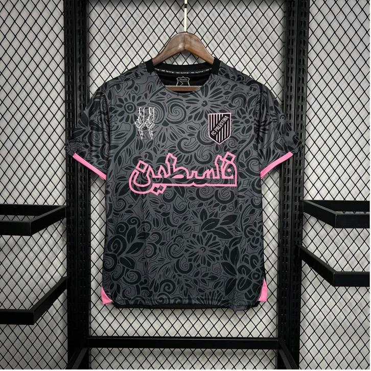 Fc Palestina voetbalshirt met aangepaste naam Zwart Roze, Kleding | Heren, Sportkleding, Voetbal, Nieuw, Verzenden
