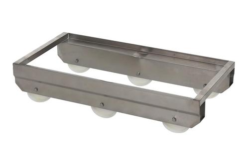 Onderstel RVS met 6 bokwielen voor viskist 60 liter, Diversen, Overige Diversen, Nieuw, Ophalen of Verzenden