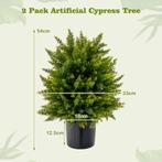 Set van 2 Kunstplanten Cederbuxus Kunstboom met Pot Kunstmat, Huis en Inrichting, Woonaccessoires | Kunstplanten en Kunstbloemen