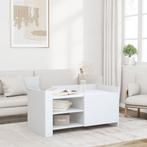 vidaXL Salontafel 100x50x50 cm bewerkt hout wit, Verzenden, Nieuw, Overige houtsoorten, 100 tot 150 cm