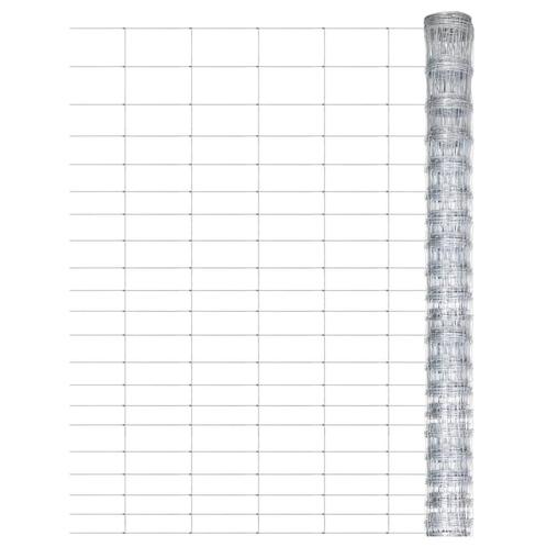 vidaXL Hek 50x1,25 m gegalvaniseerd staal zilverkleurig, Tuin en Terras, Schuttingen, Nieuw, IJzer, 1 tot 2 meter, Verzenden