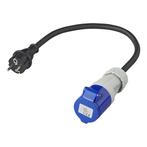 ProPlus Verloopkabel - 40 cm - Schuko naar CEE - 3 x 2.5..., Ophalen of Verzenden, Nieuw