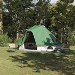 vidaXL Familie Tipi Tent met dak Groen 466 x 310 x 240 cm, Caravans en Kamperen, Tenten, Verzenden, Nieuw