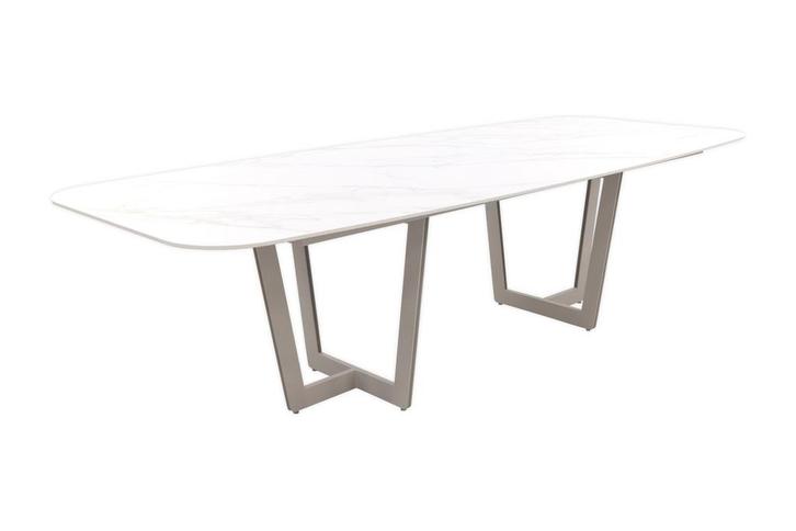 SUNS Palermo Deens ovale tuintafel - Marmerlook  - 280 x 116, Tuin en Terras, Tuintafels, Nieuw, Overige materialen, Rond, Verzenden