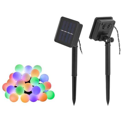 Zonne-aangedreven kleurrijke Fairy Lights 30x bollen LED, Tuin en Terras, Buitenverlichting, Ophalen of Verzenden
