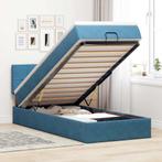 vidaXL Ottoman bed met matras en LEDs 100x200 cm fluweel, 100 cm, Eenpersoons, Nieuw, 200 cm