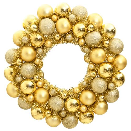 vidaXL Kerstkrans 45 cm polystyreen goudkleurig, Diversen, Kerst, Nieuw, Verzenden
