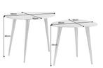 Set van 2 salontafels ELEMENTS 50cm zilver metaal, Huis en Inrichting, Tafels | Salontafels, Ophalen of Verzenden, Nieuw
