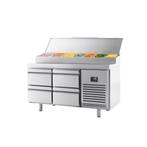 GGM Gastro | Voorbereiding koeltafel - 1468x700mm - met 4 |, Verzenden, Nieuw in verpakking