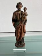 Beeldje, San Giuseppe e Bambin Gesu’ - XVIII secolo - 35 cm, Antiek en Kunst