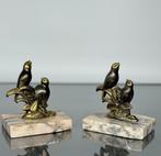 tedd - Boekensteunen (2) - Marmer, Zinklegering - Vogels als