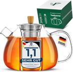 2dekans | Neighbour’s Friend® Glazen Theepot 1.5L – Met Zeef, Ophalen of Verzenden, Zo goed als nieuw