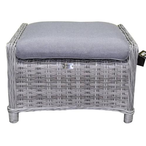 Kreta voetenbank 62x48xH42 cm grijs, Tuin en Terras, Tuinmeubel-accessoires, Nieuw, Ophalen of Verzenden