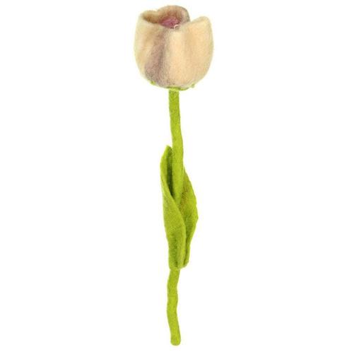 Vilt Bloem - Tulp Livia Pastel Terracotta/Paars - 40cm - F, Kinderen en Baby's, Kinderkamer | Inrichting en Decoratie, Nieuw, Ophalen of Verzenden