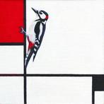 Jos Verheugen - Free after Mondrian, with woodpecker (M862)