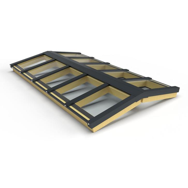 Zelfbouw lichtstraat 10 vak zadeldak 3750x1920mm-Gelaagd enk, Doe-het-zelf en Verbouw, Overige Doe-het-zelf en Verbouw, Nieuw