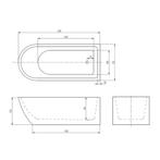 Vrijstaand Bad Best Design Boat 170x75.5x57 cm Glans Wit, Ophalen of Verzenden, Nieuw
