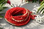Waist Beads / Afrikaanse Heupketting -  Iboroni - Rood / gou, Ophalen of Verzenden, Nieuw