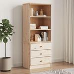 vidaXL Boekenkast met lades ALTA 60x35x142 cm massief, Verzenden, 100 tot 150 cm, Nieuw, 50 tot 100 cm