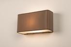 Rietveld Wandlampen - Bruin, Taupe - Stof, Huis en Inrichting, Lampen | Wandlampen, Verzenden, Nieuw