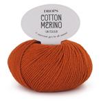 DROPS Cotton Merino Uni Colour - 25 roest - Wol/Katoen Gar, Ophalen of Verzenden, Nieuw