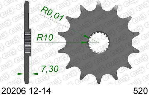 AFAM voortandwiel 12 tands staal Honda CR 125R 87-03, Motoren, Onderdelen | Merk-onafhankelijk, Ophalen of Verzenden