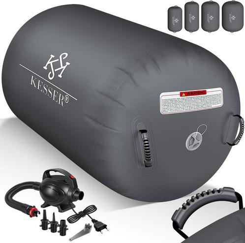 Grote opblaasbare fitnessrol - air roll - 100x60 cm - met, Sport en Fitness, Fitnessmaterialen, Verzenden