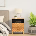 vidaXL Nachtkastje 50x33x60 cm massief mangohout bruin en, Huis en Inrichting, Slaapkamer | Nachtkastjes, Minder dan 45 cm, Verzenden