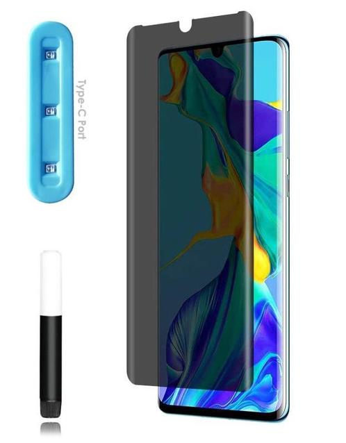 Huawei P30 Pro Privacy UV Liquid Glue Tempered Glass Protect, Telecommunicatie, Mobiele telefoons | Hoesjes en Frontjes | Overige merken