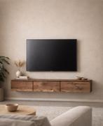 Notenhouten tv-meubel Oliva | Maatwerk Mogelijk, Japandi, sad beige, Met klep(pen), Nieuw, Ophalen of Verzenden