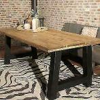 Industriele Steigerhouten tafels stalen poten