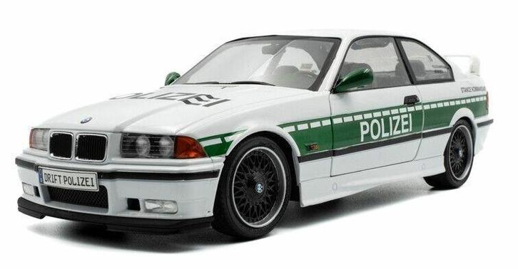 W M3 (E36) Solido Works Drift Polizei schaal 1:18 B9649, Hobby en Vrije tijd, Modelauto's | 1:18, Nieuw