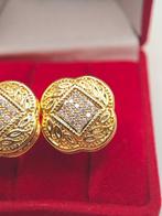 Verguld, Zilver, Elegante manchetknopen verguld 18 kt zilver