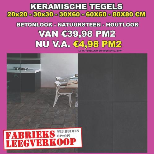 T/m zaterdag wand & vloertegels in de uitverkoop v.a. 4,98, Doe-het-zelf en Verbouw, Tegels, 20 tot 40 cm, 20 tot 40 cm, 10 m² of meer